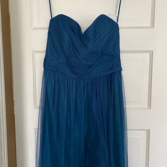 Amsale Pacific Tulle G835u Bridesmaid Draped Gown 12 - Picture 12 of 15